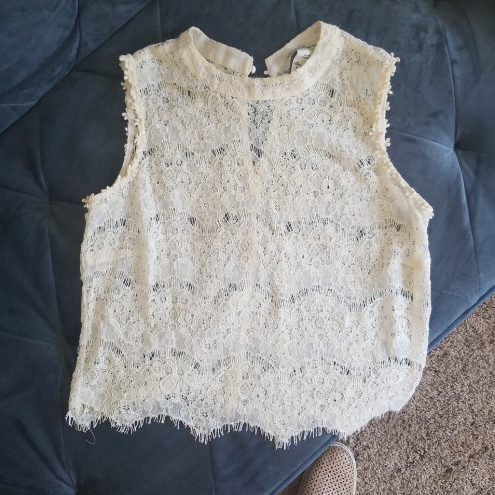 American Rag Lace Crop Top - Picture 2 of 5